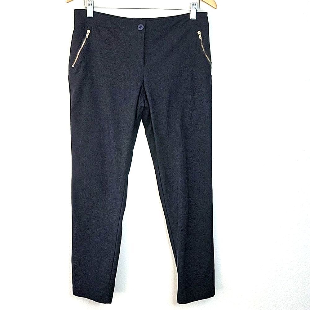 SOHO Apparel Women's Black Pants size 10 Classic Zippers Work Office Everyday